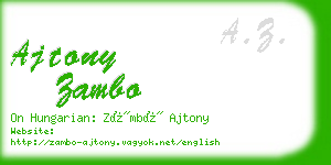 ajtony zambo business card